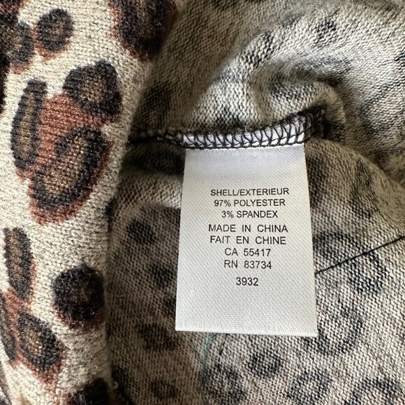 LIKE NEW Linea Domani Leopard Print Cardigan - Picture 4 of 5